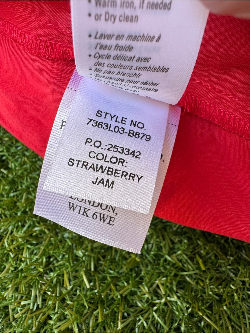 PAIGE Gisela Tiered Hem Midi Dress Red Strawberry Ruffle with Smocked Waist 12 - Picture 9 of 11